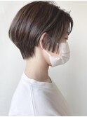 【morio 原宿】ハンサムショート インナーカラー エメラルド