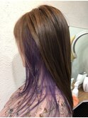 パープル系インナーカラー
