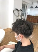 MEN'S HAIR  センターパート　ツイストスパイラル　コンマヘア
