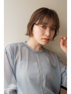ピズム(PISM) ショコラアッシュ/ショートボブ/ベビーバング/ワイドバング