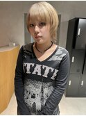 【ウルフカット】【抜きっぱなしカラー】【ツーブロック女子】