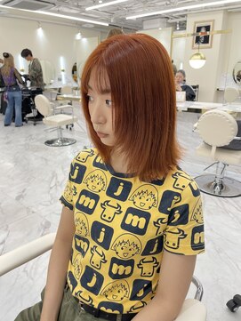 シェノン サントル(CHAINON CENTRE) レイヤーカット/オレンジカラー/似合わせカット