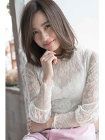 レイ(ray.)&nbsp;☆くびレイヤーエモージュデザインカラーシルキーベージュミディ