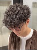 波巻きスパイラルパーマ メンズパーマ ツーブロ マッシュ