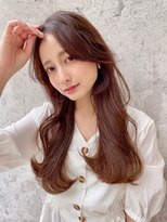 大人上品レイヤーカット　ブラウンベージュ　似合わせ顔周り