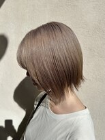 インフィニティー infinity HAIR SPACE BLOOM 切りっぱなしボブ/ミルクティーカラー/ダブルカラー