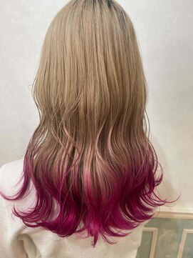 ヘアーサロン リアン 熊谷2号店(hair salon Rien) グラデーションピンク♪
