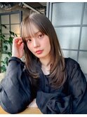 透け感グレージュ!レイヤーカットで今っぽく~