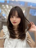 レイヤー/イメチェン/面長/ワンカール/20代/30代/40代