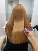 アプリコットオレンジフェミニンロング大人ガーリー