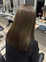 オリーブベージュ、ブリーチなし、透明感ブラウン