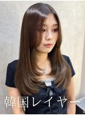 レイヤーカット/顔周りカット/顔周りレイヤー /韓国風パーマ