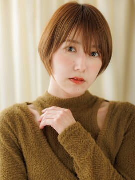 カバーヘア 上尾西口店(COVER HAIR) カーキベージュ細めハイライトひし形小顔ショートZ上尾20代30代