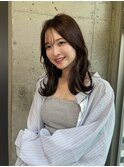 シースルーバング 流し前髪 くびれヘア レイヤーカット