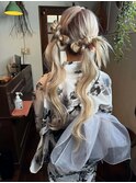 浴衣ヘア/ダウンアレンジ/おろし/ヘアセット/ヘアアレンジ