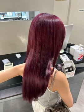 ベレーザ 渋谷(BELEZA) 15925ブリーチ&ダブルカラーラベンダーパープルダークレッド