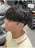 ツイストスパイラルパーマ/刈り上げマッシュ