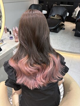 ロンドメリア 天神大名店(Lond Melia) ★レイヤーエモージュ黒髪グレーベージュミディアム前髪