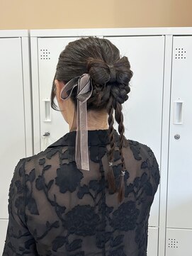 リボンヘア/リボンヘアアレンジ/タイトスタイル