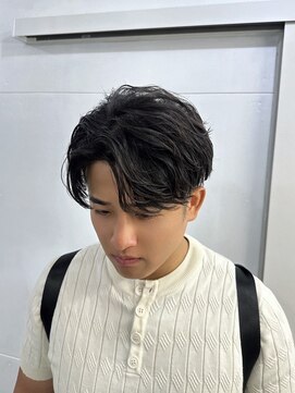 メンズサロン キング 心斎橋店(Men’s salon K!ng) 韓国マッシュセンターパートツーブロックメンズハイライトウルフ