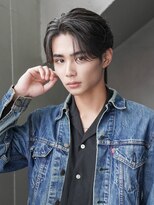 カライング(ing) スーツ短髪ツーブロック束感モテる黒髪シークレットパーマ流行