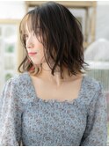 ★インナーカラーハッシュカット小顔マレットヘア20代30代★2