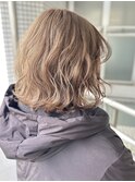 20代30代40代 ミディアムボブパーマ/イメチェン/ベージュカラー