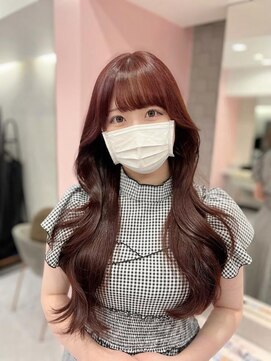 ジェム リット(GEM lit) 《Rena》カシスピンク/レイヤーカット/くびれ巻き