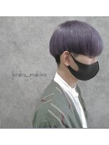 ジュラク(JURAKU) メンズツーブロック×マッシュ×クリアパープル