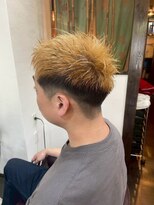 アクアマリン8810 ハチハチイチゼロ(AQUA MARINE 8810)&nbsp;波巻きツイストスパイラル/刈り上げセンターパート/北習志野