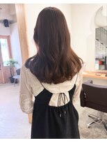 アトレ 福岡大名店(attrait)&nbsp;大人可愛いブラウンカラーのセミロングスタイル
