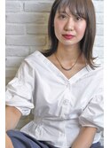 ミディアム×ナチュラル外ハネ