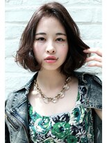 《MANON》大人ボブセンターパート×パープルブラウン