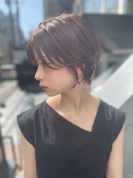 ヌード(NUDE) 「NUDE」#20代30代40代 大人ショートボブ前下りショートピンク