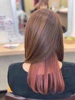 美容室 びゃんびゃん 社店&nbsp;透明感インナーアプリコット