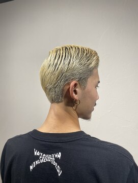 レンゲン(LENGEN) 束感刈り上げビジネス七三ツーブロックアップバング１２２５