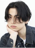 センターパートカルマヘアニュアンスパーマ韓国シャドウパーマ