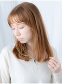 オン眉で大人可愛いハイトーンワンカールh古河10代20代30代