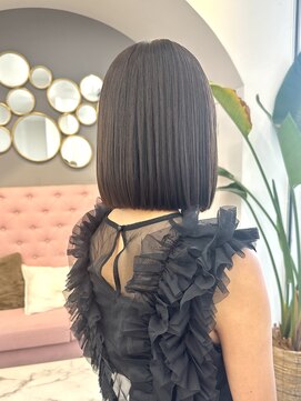 サンド 大阪梅田(sand) @morii_sand/オリーブベージュ/ショートボブ[大阪梅田駅]