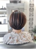 お手軽ショートボブ×上質白髪染め