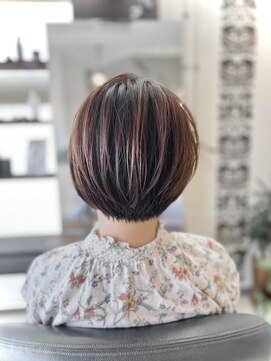 オルオル(OLUOLU) お手軽ショートボブ×上質白髪染め×ハイライト