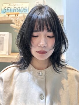 ヘアーメイクオズ(hair make O/S) KON/レイヤー/ミディアム/オリーブグレー/ウルフ