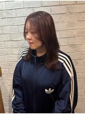 ピンクブラウン【ブリーチなしwカラー】