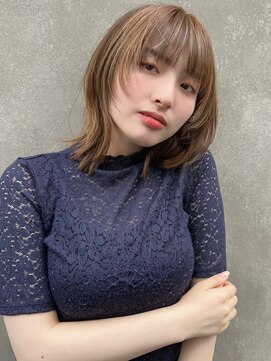 ニューワン バイ ネイバー 立川(Newone by neighbor) レイヤーカットナチュラルハイトーンデザインカラー[立川駅]