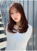 韓国小顔顔周りレイヤーカットミディアムイメチェン美髪池袋