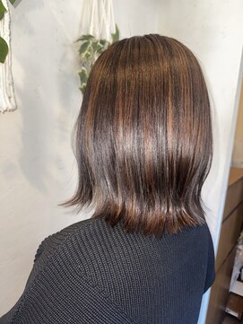 髪質改善ヘアエステサロン スロウ(SLOW by opsia) ブリーチ無しハイライトカラー