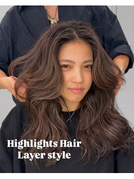 ヴァイス 新宿店(VAICE) 海外レイヤーカット/ハイライトカラー/バレイヤージュ