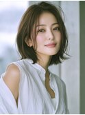 ☆ホワイトグレージュミニウルフデジタルパーマチェリーブラウン