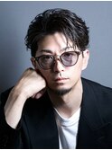 ハーフバック　オールバック　ツーブロ　ビジネスヘア