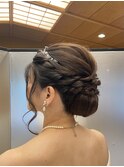 ブライダル シニヨンスタイル